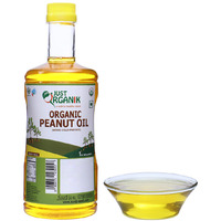 just Organik Organic Peanut Oil, Wood Cold Pressed, Unrefined, 1 Liter